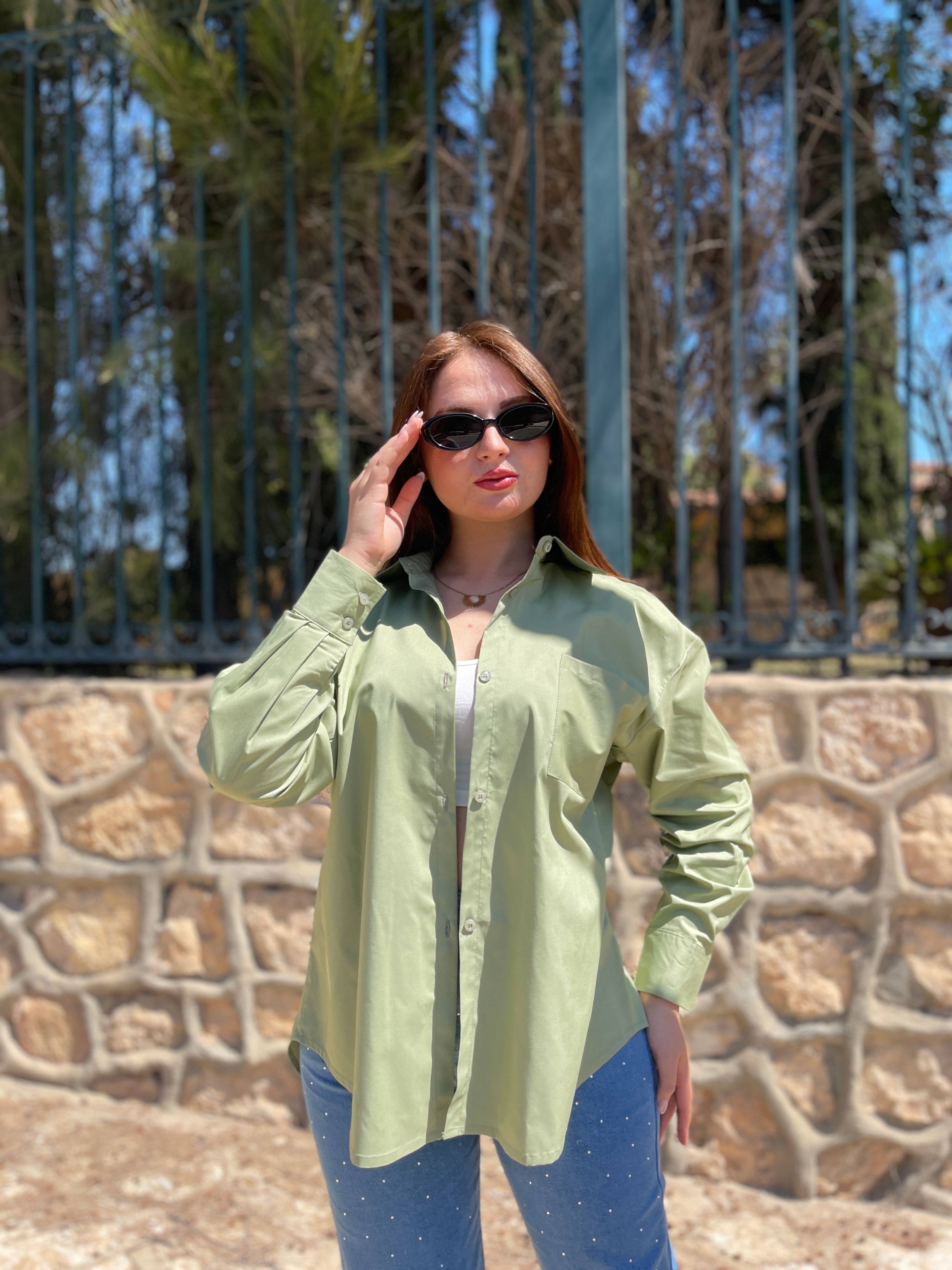 Chemise over-size femme