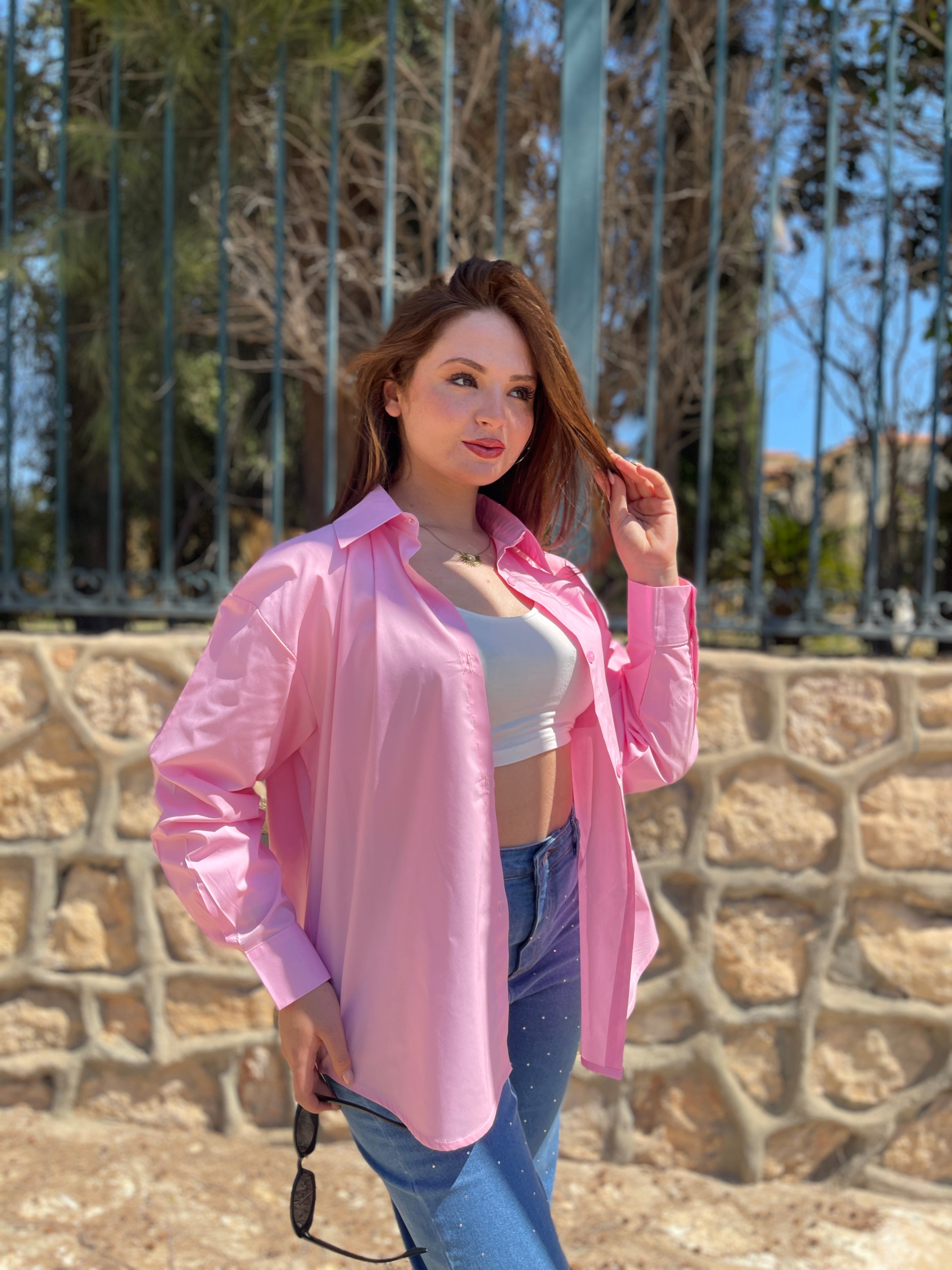 Chemise over-size femme