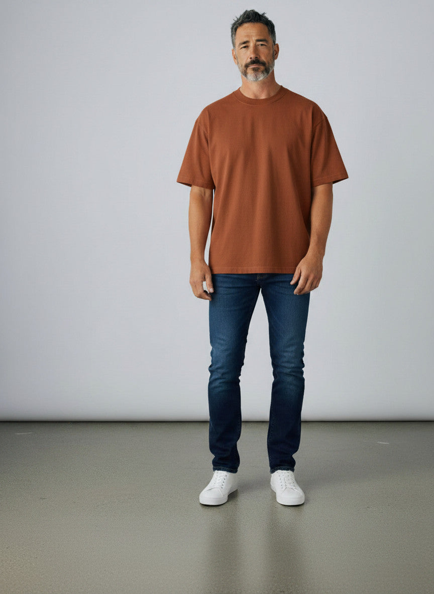 T-shirt Demi Oversize Top Qualité-794