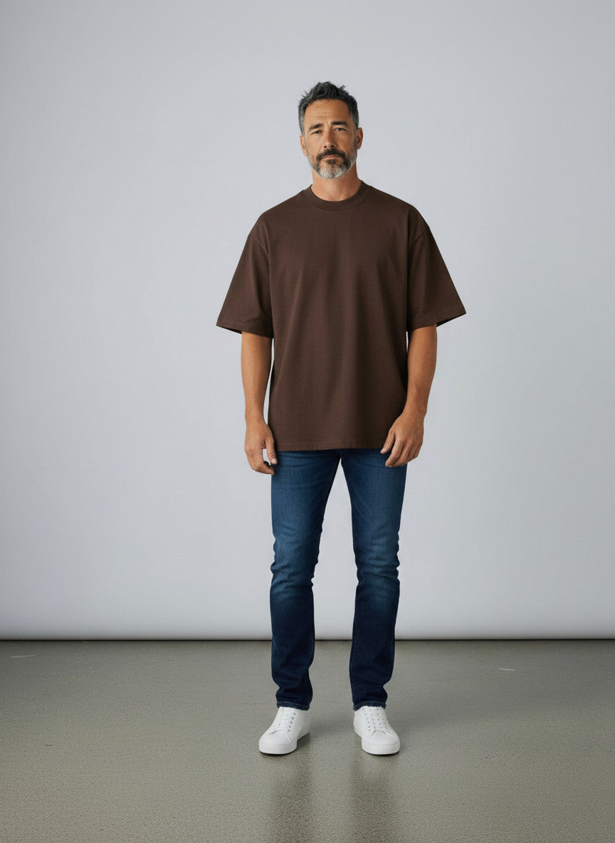 T-shirt Demi Oversize Top Qualité-794