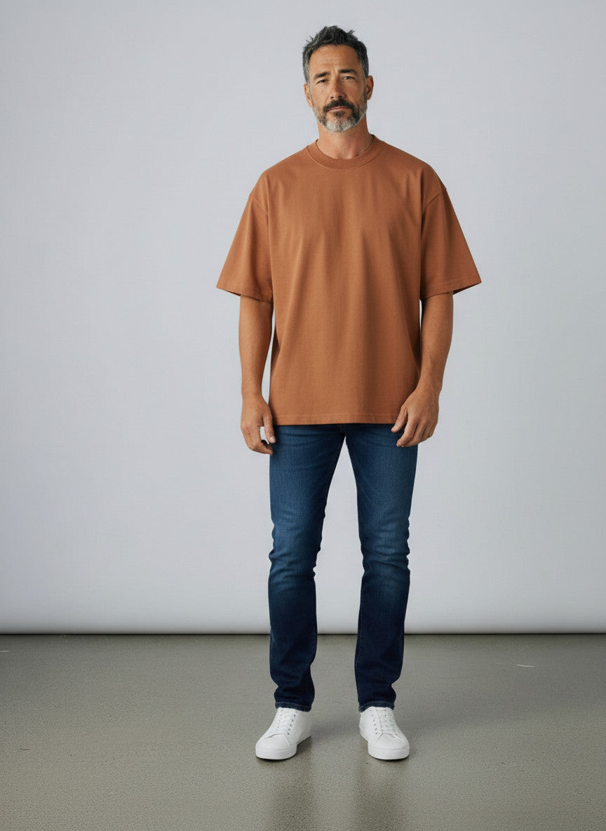 T-shirt Demi Oversize Top Qualité-794