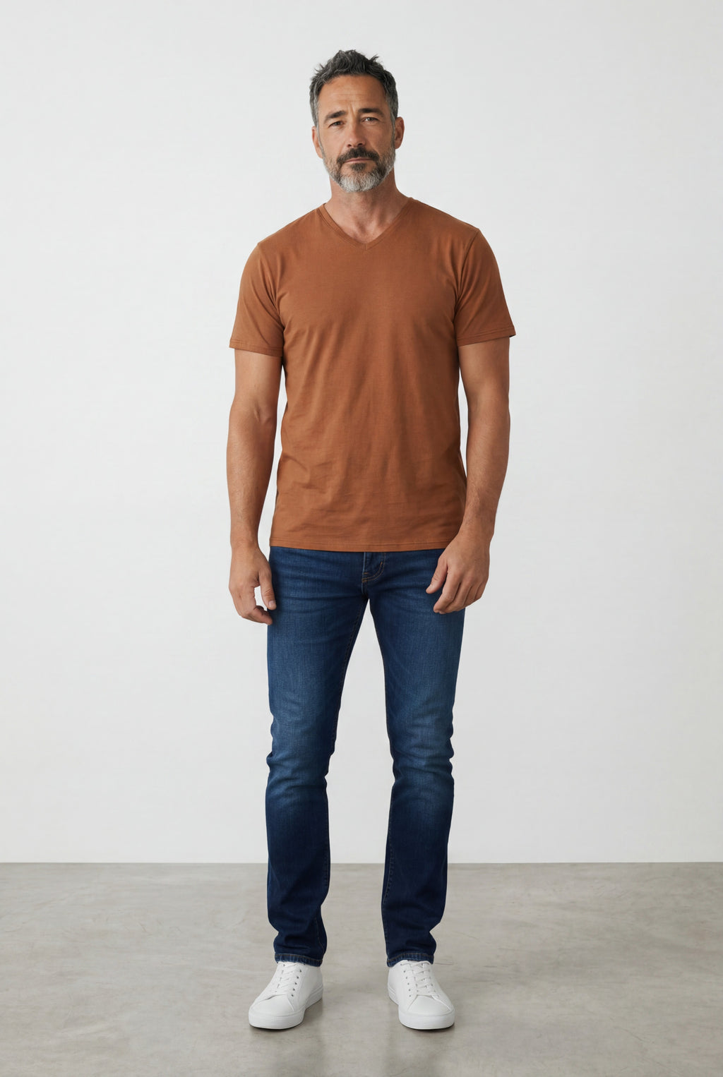 T-shirt col V-055