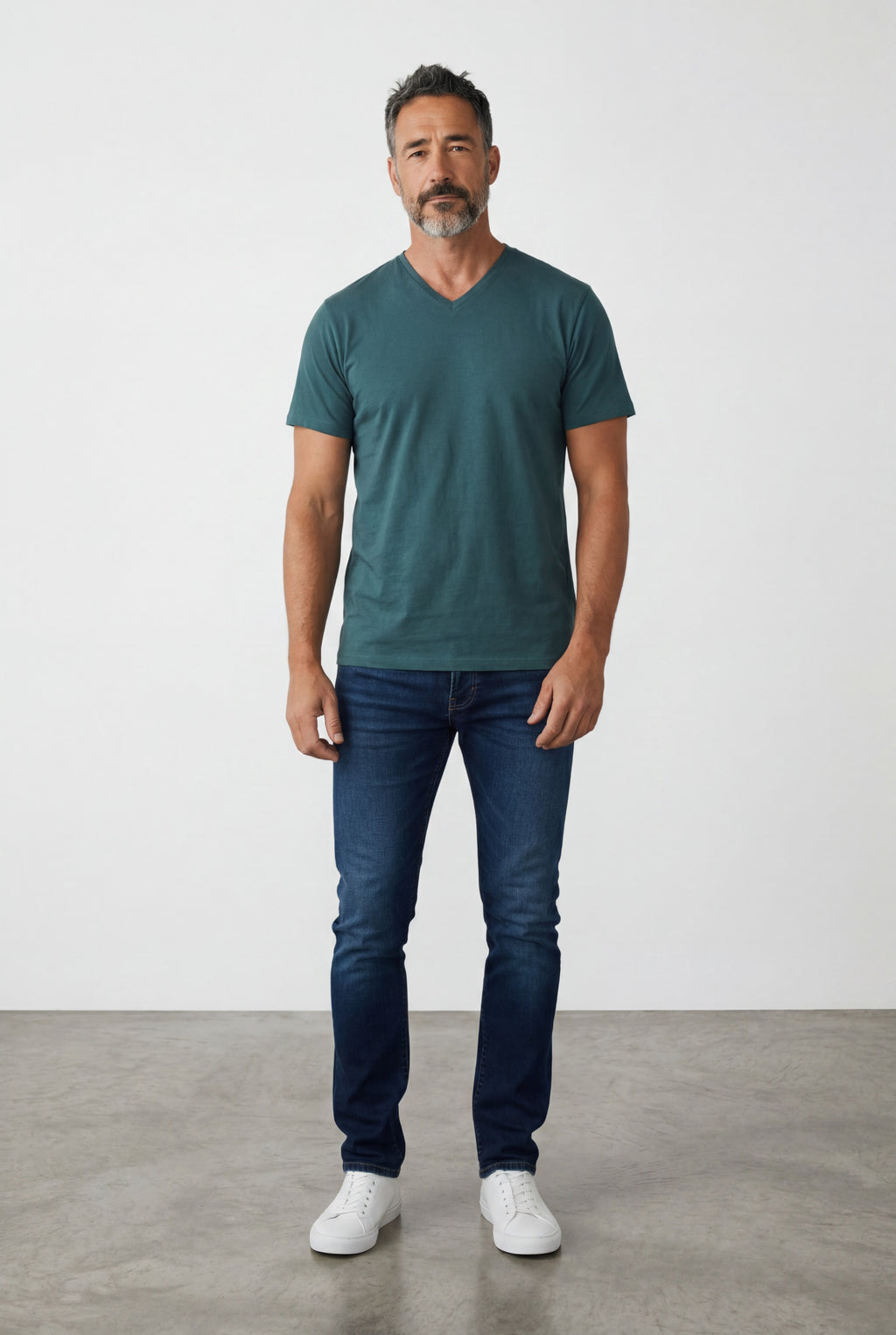 T-shirt col V-055