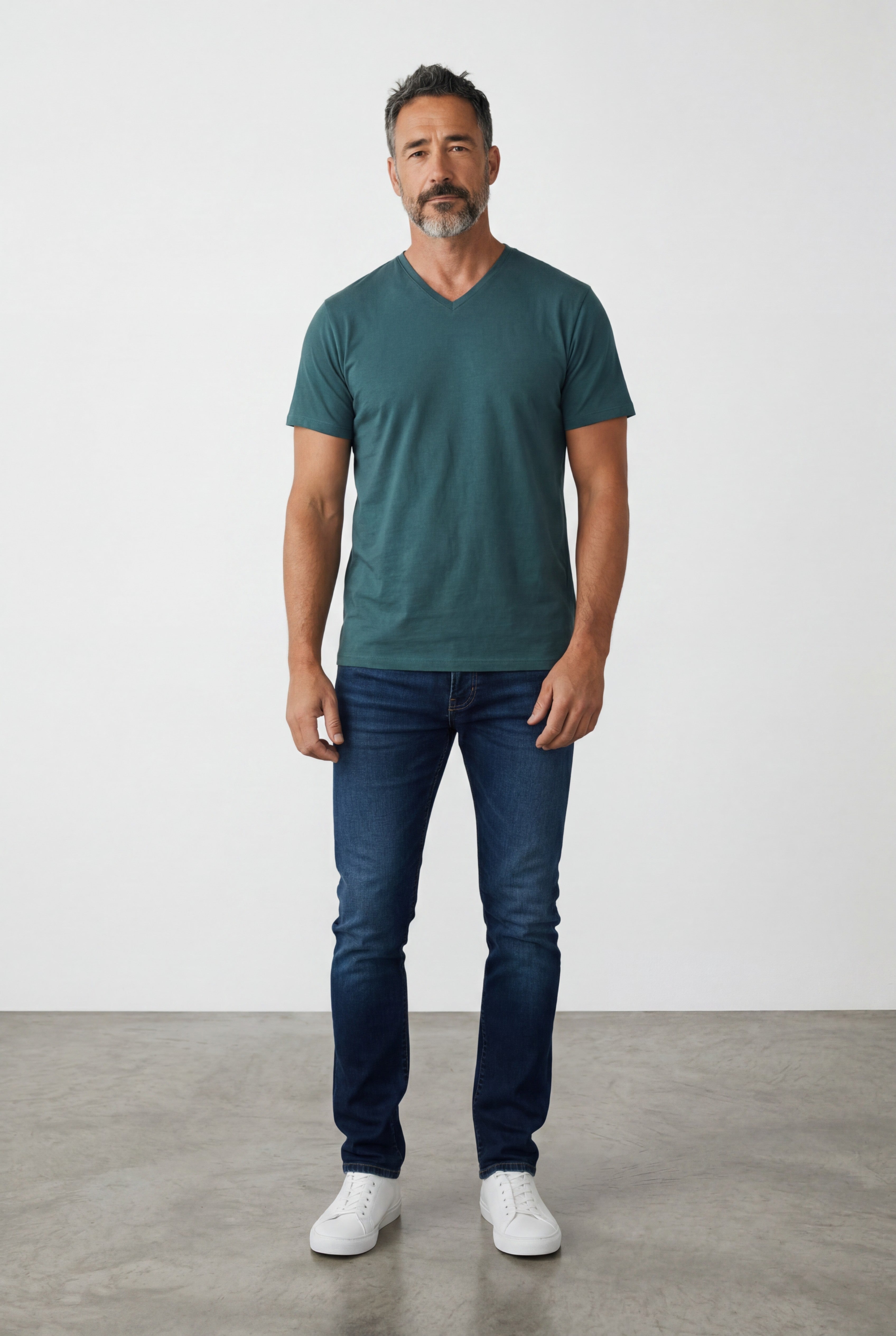 T-shirt col V-055