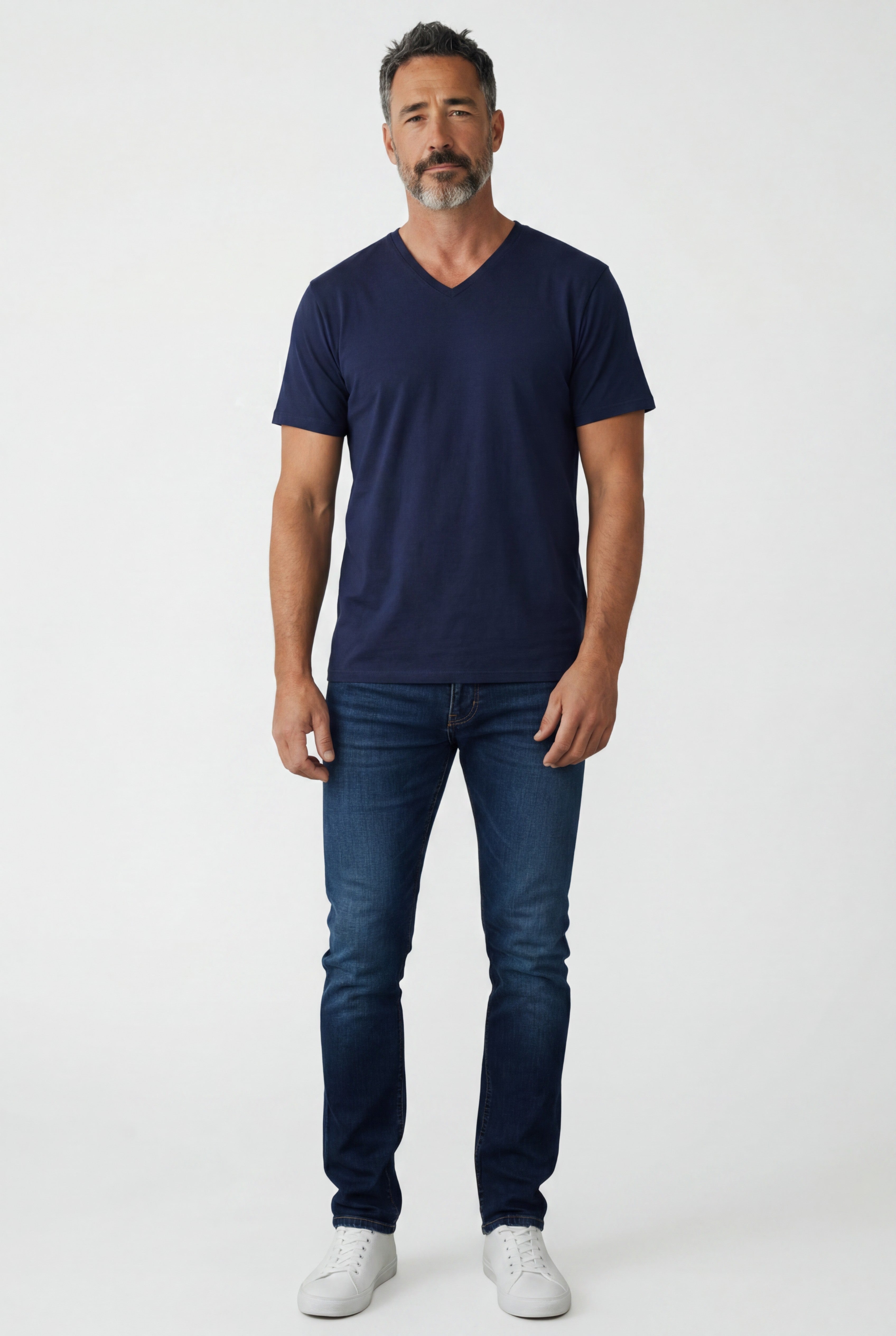 T-shirt col V-055