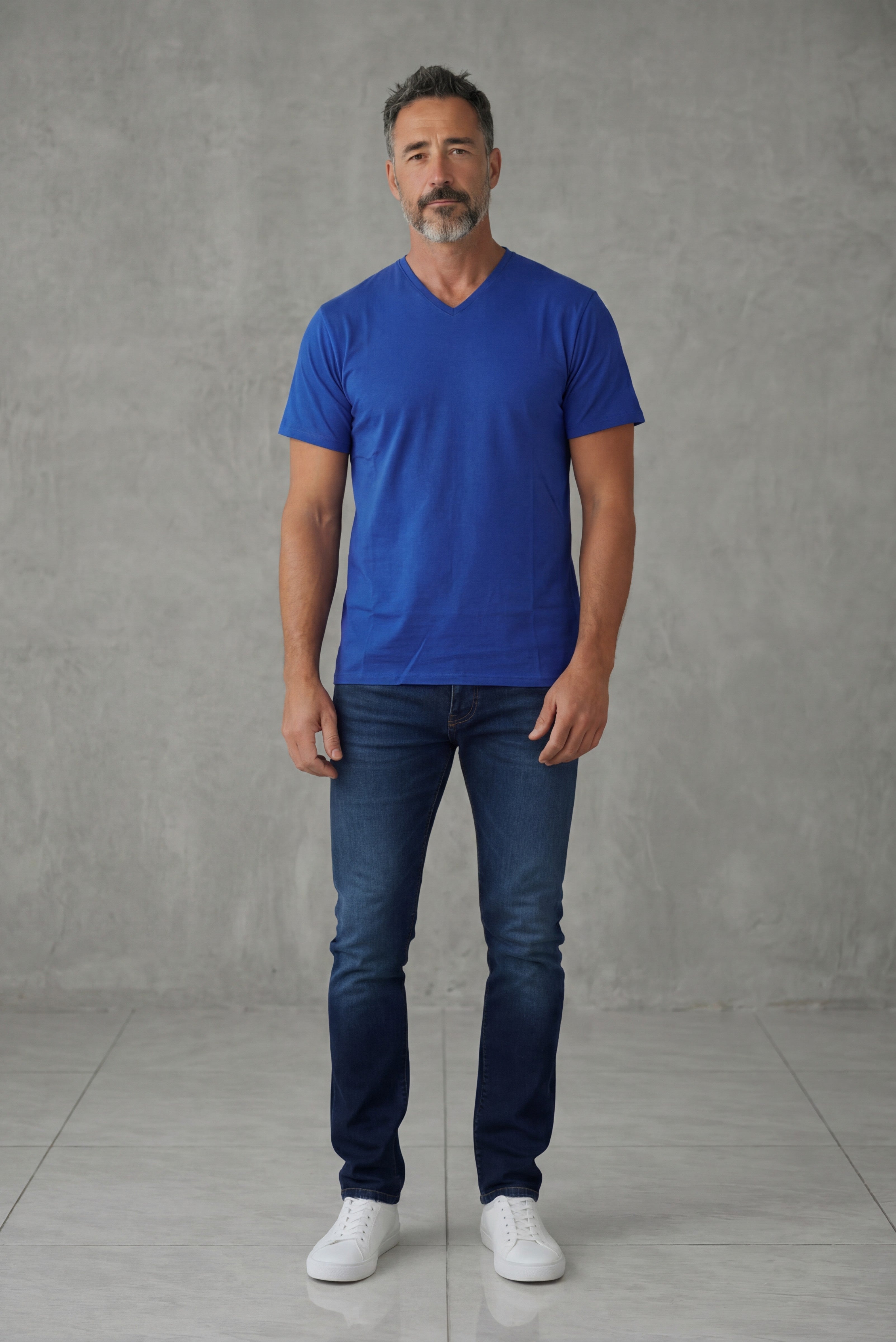T-shirt col V-055