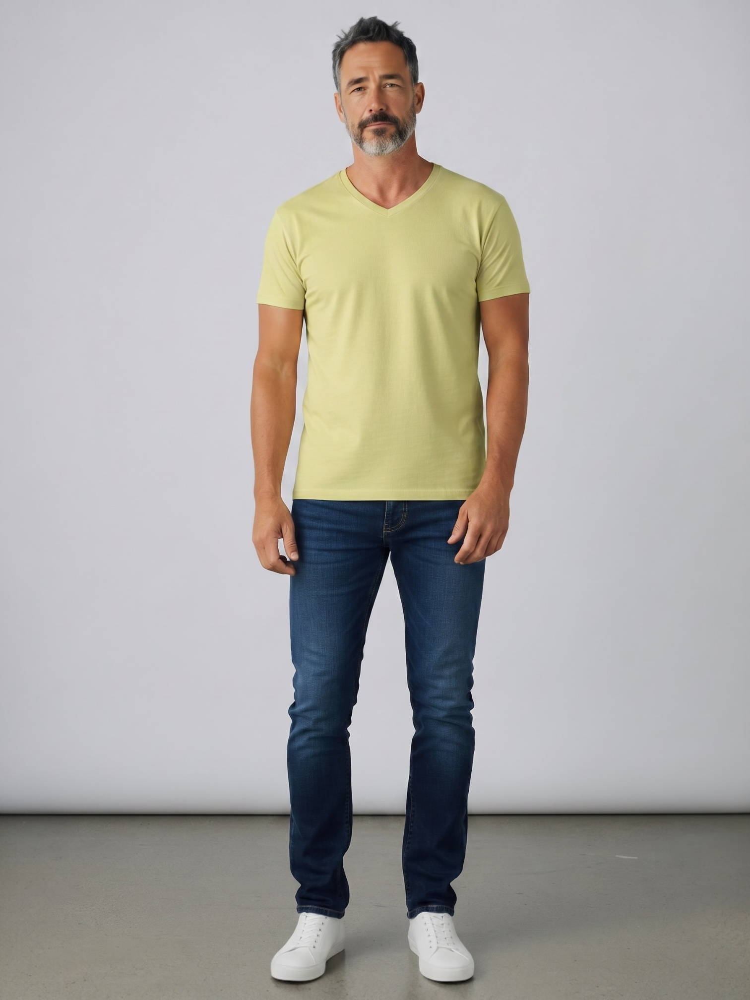 T-shirt col V-055