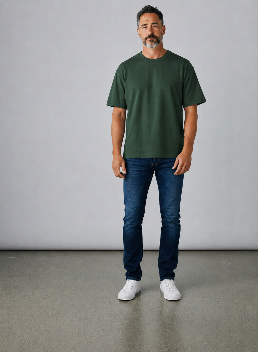 T-shirt Demi Oversize Top Qualité-794