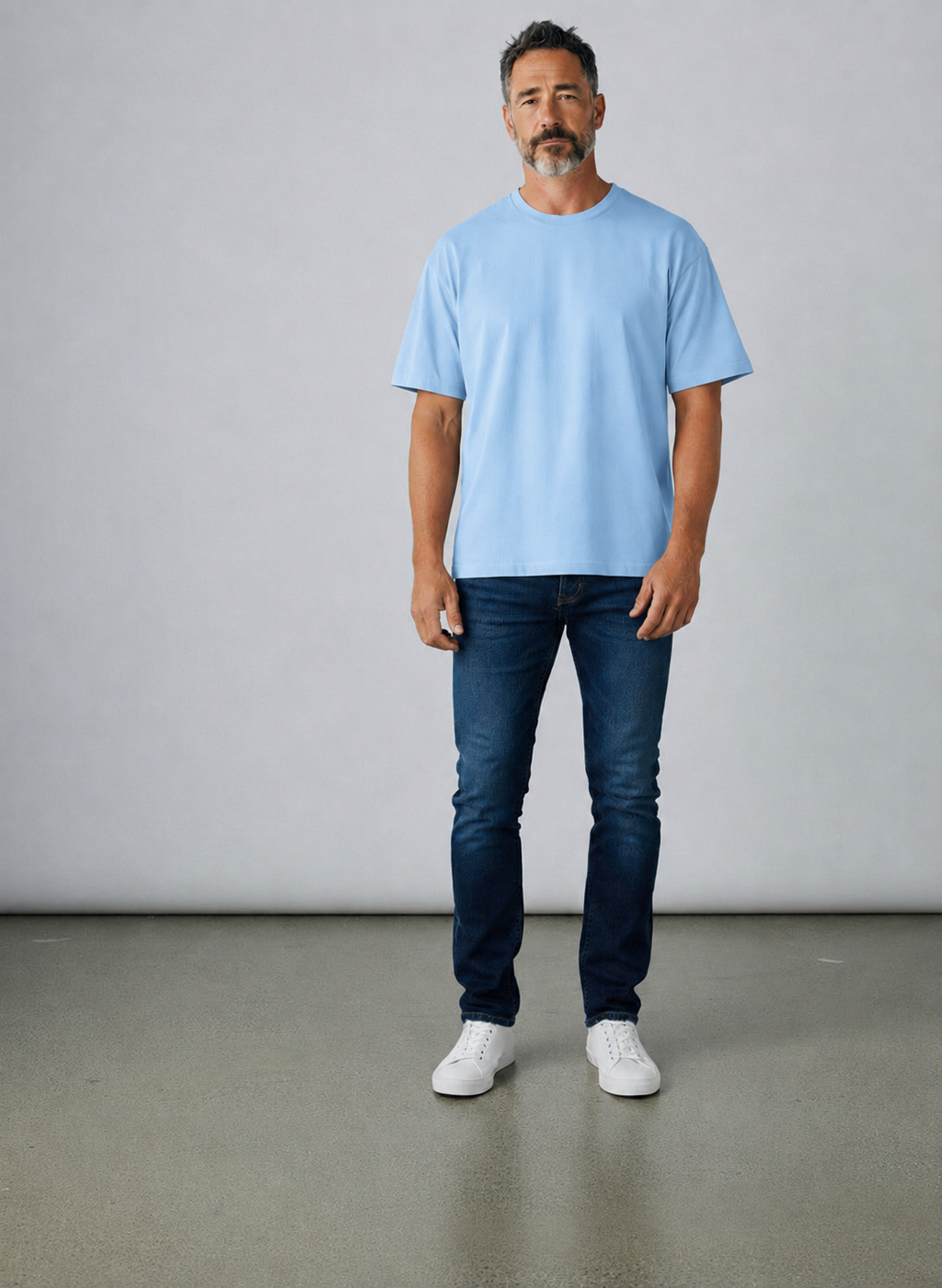 T-shirt Demi Oversize Top Qualité-794