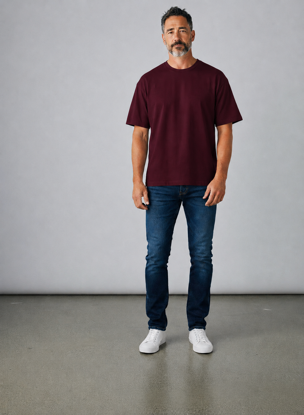 T-shirt Demi Oversize Top Qualité-794
