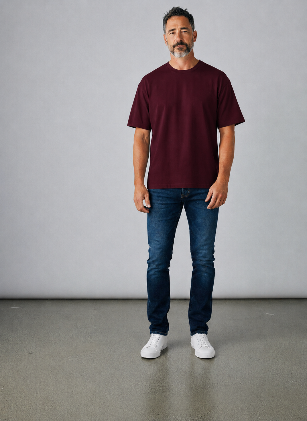 T-shirt Demi Oversize Top Qualité-794