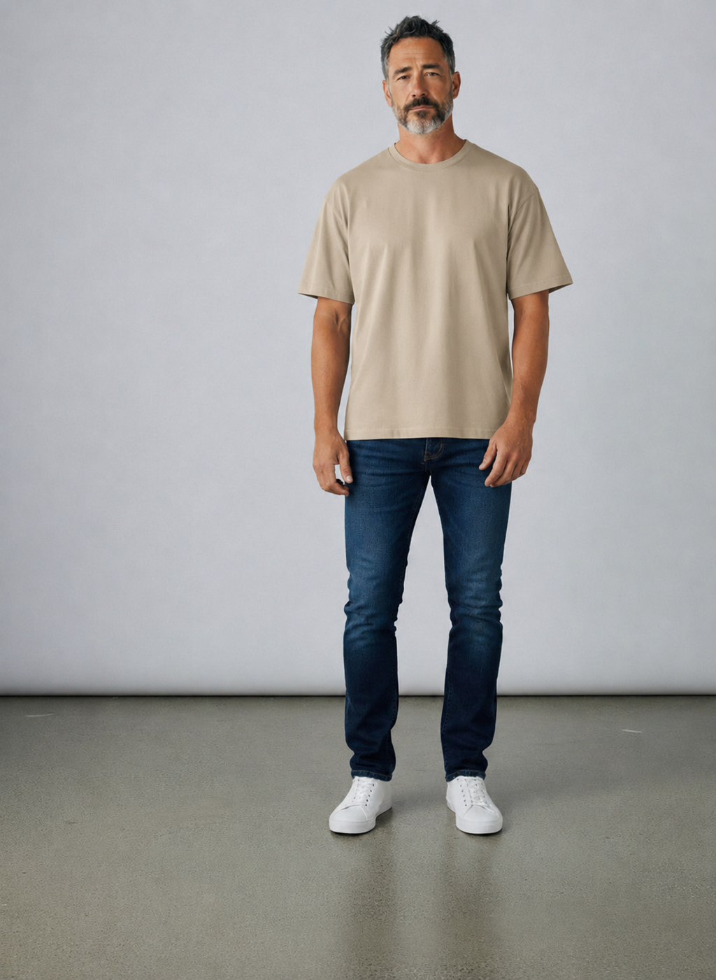 T-shirt Demi Oversize Top Qualité-794